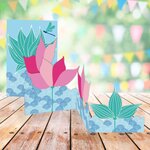 Carte pop up 3d fleurs de lotus - draeger paris