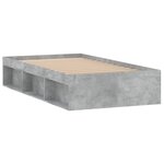 vidaXL Cadre de lit gris béton 90x200 cm