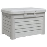 vidaXL Boîte à coussins d'extérieur gris 73x50 5x46 5 cm polypropylène