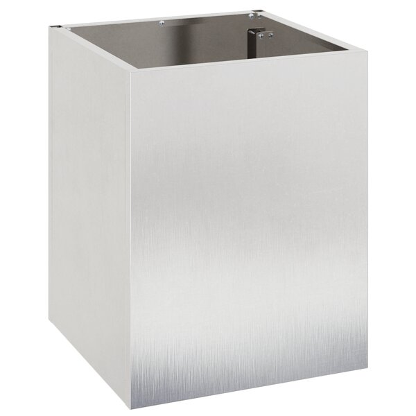 vidaXL Cache-pot de jardin Argenté 50 x 32 x 40 cm Acier inoxydable