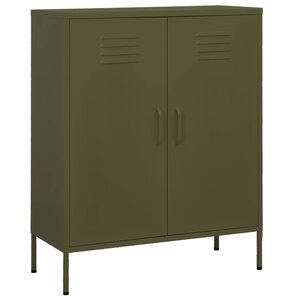 vidaXL Armoire de rangement Vert olive 80x35x101 5 cm Acier