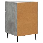 vidaXL Cabinet de chevet avec tiroir Gris béton 43 x 41 x 66 5 cm