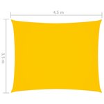 vidaXL Voile de parasol Tissu Oxford rectangulaire 3 5x4 5 m Jaune