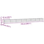 vidaXL Jardinière Vert pastel 480 x 50 x 45 cm Acier galvanisé