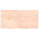 vidaXL Étagère murale 120x60x(2-4) cm bois de chêne massif non traité