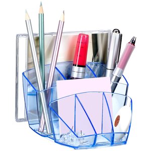 Pot à crayons 9 compartiments Bleu Glace CEP