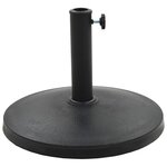 vidaXL Socle rond de parasol Polyrésine 10 kg Noir