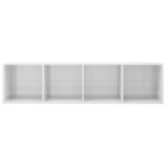 vidaXL Bibliothèque/Meuble TV Blanc brillant Bois d’ingénierie