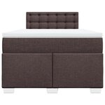 vidaXL Sommier à lattes de lit et matelas marron foncé 120x190cm tissu