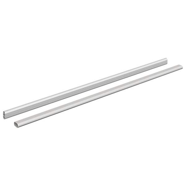vidaXL Tige de placard 2 Pièces Argenté 764 x 15 x 29 mm