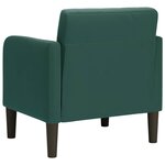 vidaXL Fauteuil avec accoudoirs vert foncé 54 cm velours