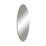Miroir rond en acier avec cadre en aspect laiton Ø 80 cm