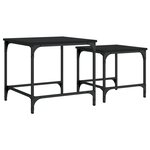 vidaXL Tables basses gigognes 2 Pièces noir bois d'ingénierie