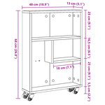 vidaXL Chariot de rangement étroit chêne sonoma bois d'ingénierie