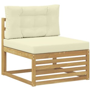 vidaXL Sofa de milieu extérieur Bois d'Acacia Massif Blanc