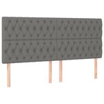 vidaXL Sommier à lattes de lit avec matelas Gris foncé 180x200cm Tissu