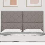 Tête de Lit LED Design Blocs de Diamant Taupe 160 cm Tissu