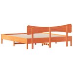 vidaXL Cadre de lit sans matelas cire marron 160x200cm bois pin massif