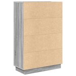 vidaXL Bureau d'écriture Gris Sonoma Gris Bois d'ingénierie Grand