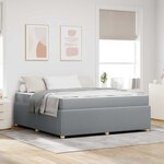 vidaXL Cadre de lit Autre Gris clair 180 x 200 cm tissu