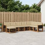 vidaXL Ensemble de canapés d'extérieur 8 Pièces Naturel et Beige