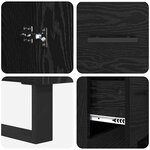 vidaXL Buffet Chêne noir 69 5 x 34 x 90 cm Bois d'ingénierie et fer