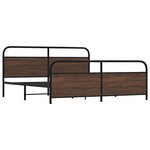 vidaXL Cadre de lit en métal sans matelas chêne marron 193x203 cm
