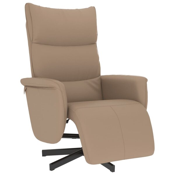 vidaXL Fauteuil inclinable avec repose-pieds cappuccino similicuir