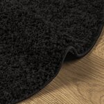 vidaXL Tapis shaggy PAMPLONA poils longs moderne noir Ø 100 cm