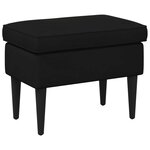 vidaXL Pouf Noir 55 x 35 x 41 cm Velours