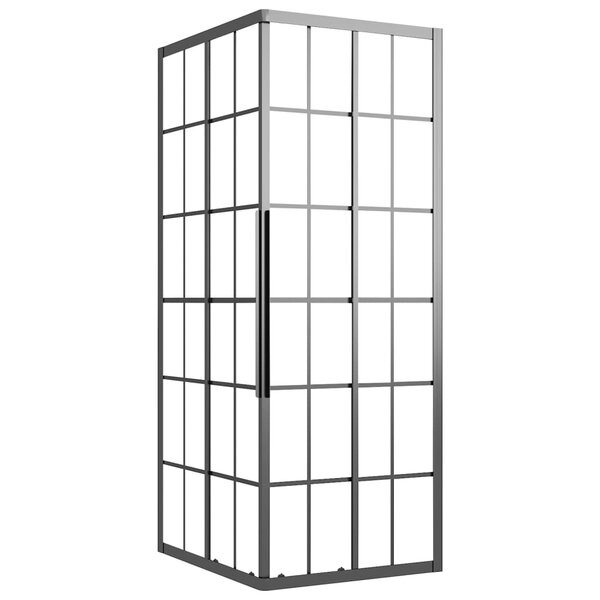 vidaXL Cabine de douche ESG dépoli 80x70x180 cm Noir
