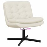 vidaXL Fauteuil relaxant pivotant Autre Crème 63 x 75 x 76 cm Velours