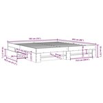 vidaXL Cadre de lit sans matelas chêne fumé 180x200 cm