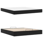 vidaXL Cadre de lit avec matelas avec matelas 2 Pièces Noir PVC