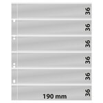Feuilles Multi Collect Lindner transparentes à 6 bandes pour timbres-poste.