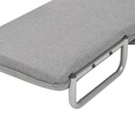 vidaXL Fauteuil pivotant et canapé-lit Gris clair Tissu
