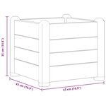 vidaXL Lit surélevé de jardin PP Gris pierre 43x43x35 cm