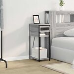 vidaXL Cabinet de chevet Sonoma gris 41 x 28 x 76 cm Bois d'ingénierie