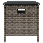 vidaXL Ensemble à manger de jardin 5 Pièces coussins gris résine tressée