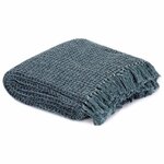 vidaXL Couverture en coton 125 x 150 cm Bleu indigo