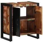 vidaXL Cabinet de Salle de Bain Marron Bois massif de récupération
