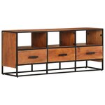 vidaXL Meuble TV 110x30x45 cm Bois d'acacia massif