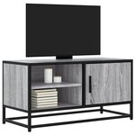 vidaXL Meuble TV sonoma gris 80x34 5x40 cm bois d'ingénierie et métal