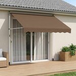 vidaXL Auvent rétractable manuel Taupe 100 cm