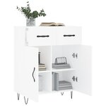 vidaXL Buffet blanc 69 5x34x90 cm bois d'ingénierie