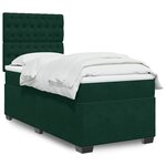 vidaXL Sommier à lattes de lit avec matelas Vert foncé 90x190 cm