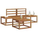 vidaXL Ensemble de canapés d'extérieur 3 Pièces Naturel