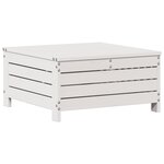vidaXL Salon de jardin 4 Pièces avec coussins blanc bois de pin massif