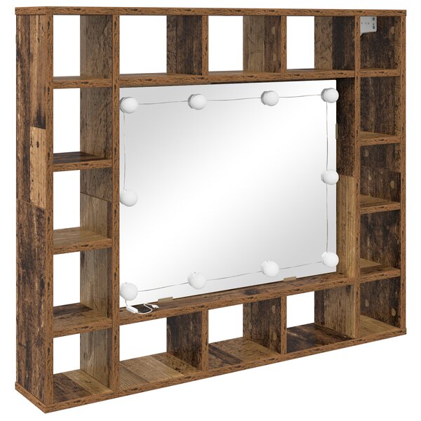 vidaXL Armoire Miroir Vieux bois 91 x 15 x 76.5 cm Bois d'ingénierie