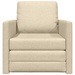 vidaXL Canapé-lit avec coussin Crème 74 x 77 x 81 cm tissu